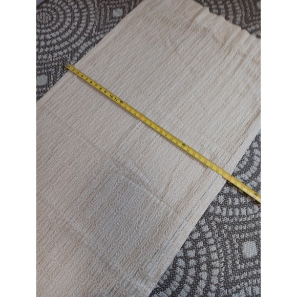 VTG Brocade Lace Cream‎ Curtain Panel Fully Lined Ivory 30"x86" Romantic Cottage - Picture 7 of 8